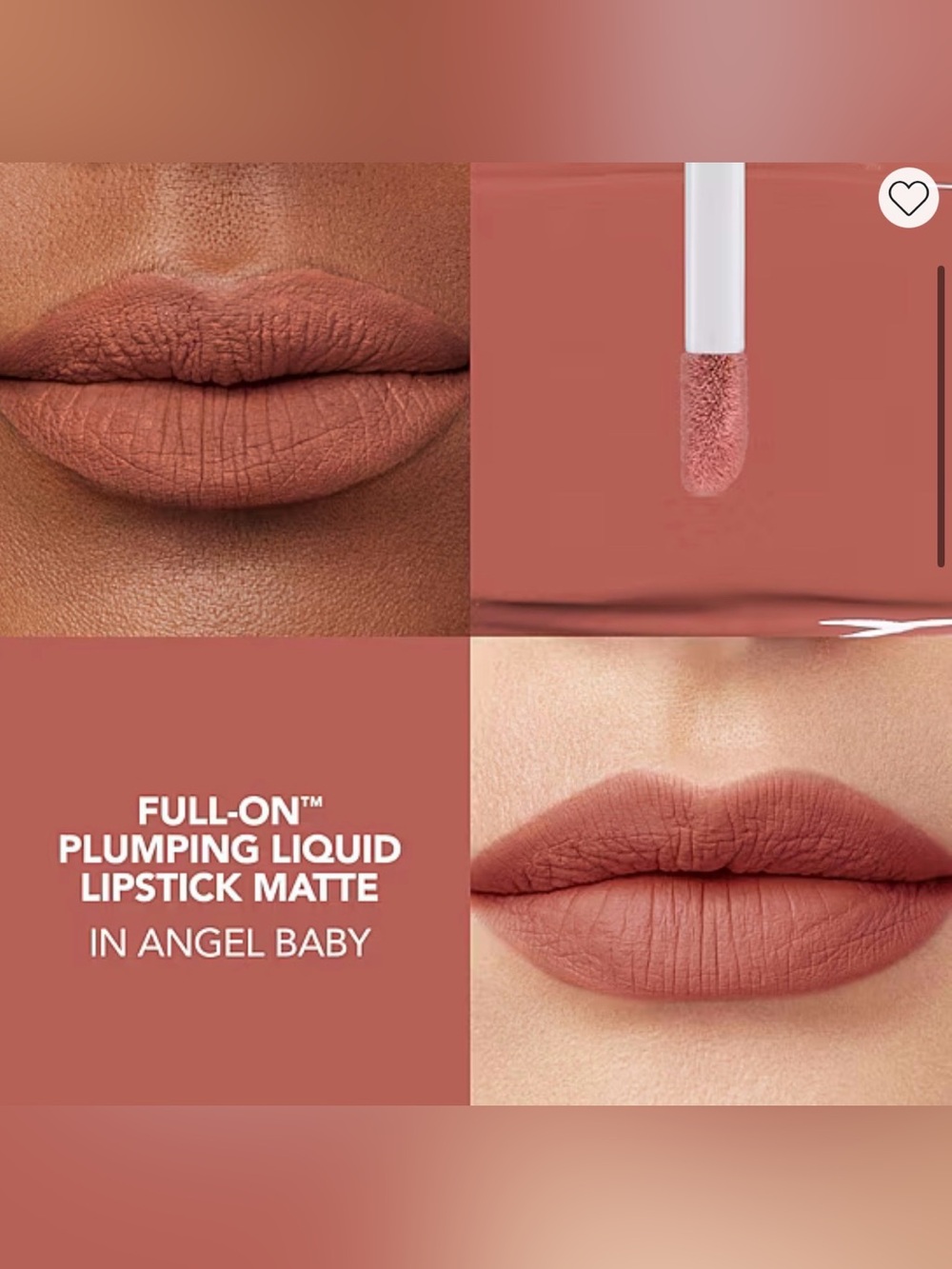 Buxom Full-On Plumping Matte Liquid Lipstick — Angel Baby NIB